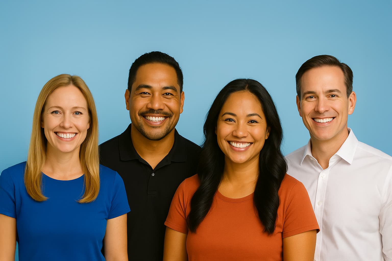 Smiling adult with straight teeth