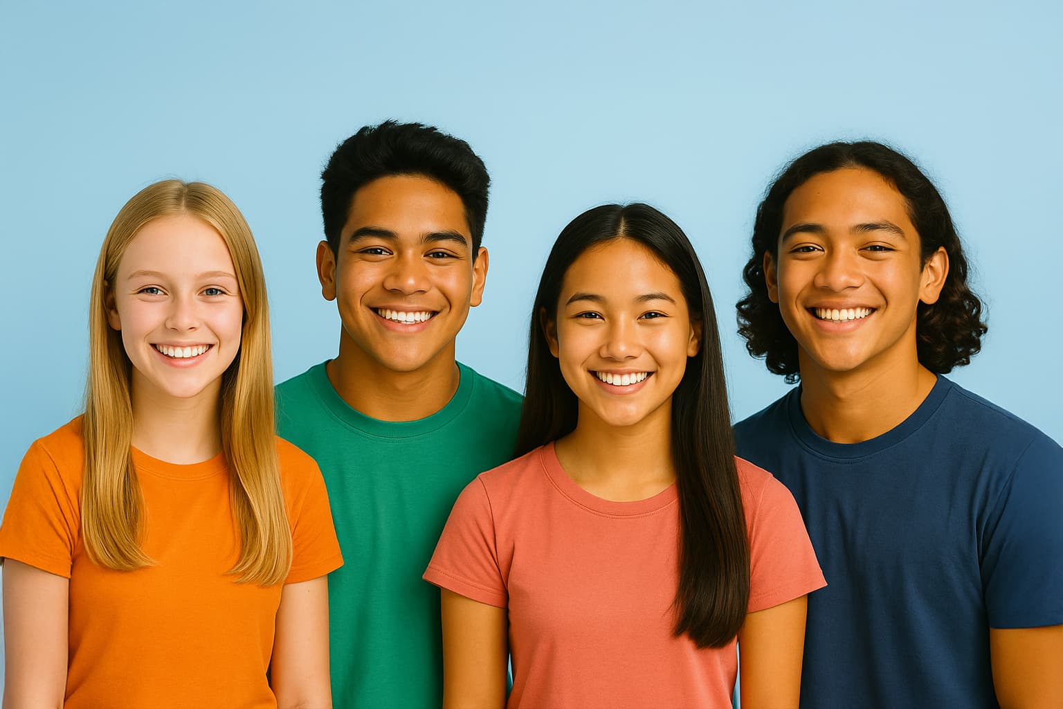 Smiling Maui teenagers